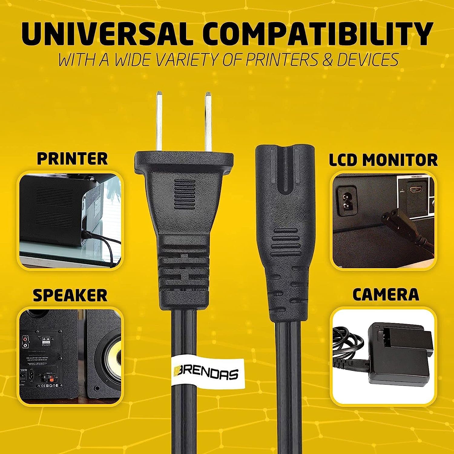 Amazon.com: JBL AC Power Cord - 2 Prong, 10-Feet, Compatible with